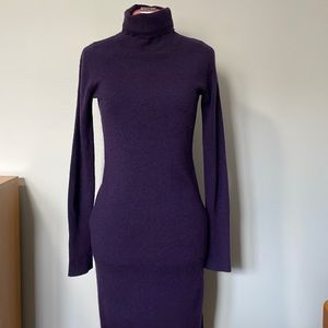RARE 100% cashmere turtleneck sweater dress